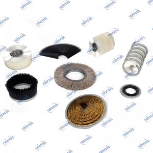 Προσαρμοσμένο Χονδρικό Καθαριστικό Όλα τα Βιομηχανικά Βούρτσα Βούρτσα Βούρτσα Rollers Σπιράλ Βούρτσα Συρραπτικό Βούρτσες για Debarring...