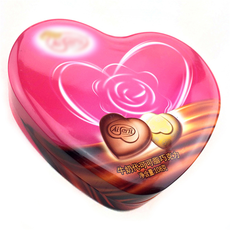 Τυποποιημένη συσκευασία σοκολάτας με καραμέλα σε σχήμα καρδιάς