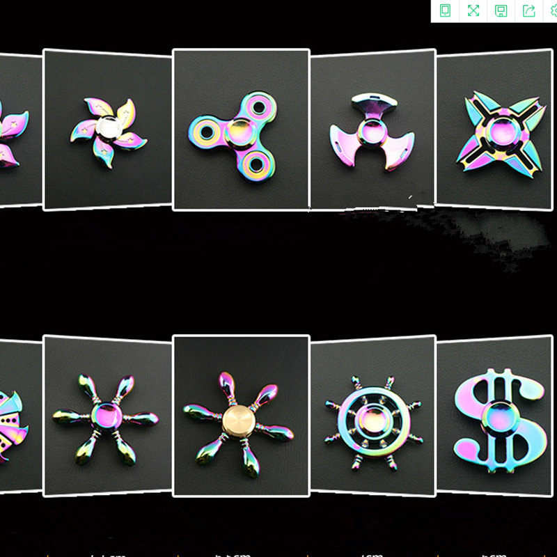 Μεταλλικό κράμα ψευδαργύρου Dazzle Color Περιστρέψτε το Spinner με το χέρι περιστρέφοντας την κορυφή