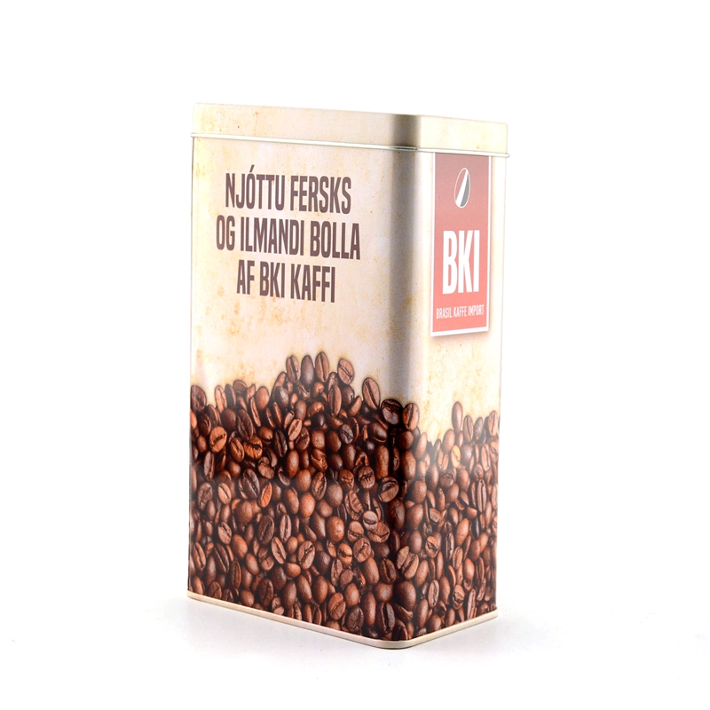 Τυποποιημένη συσκευασία ορθογώνιας κασσιτέρου καφέ τύπου καφέ