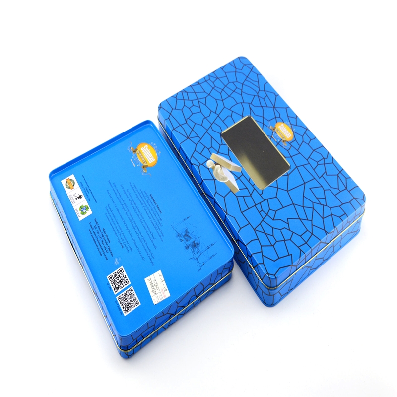 Εργοστάσιο χονδρικής ορθογώνιο σκεύος μπισκότων μπισκότων σοκολάτας με παράθυρο PVC