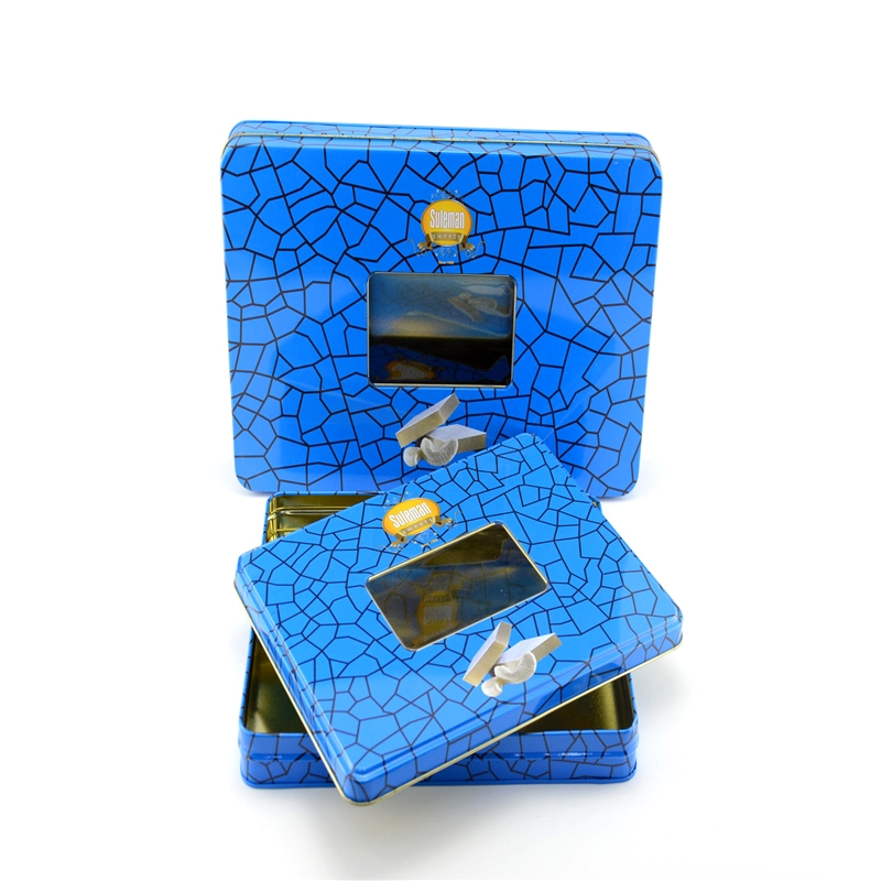 Εργοστάσιο χονδρικής ορθογώνιο σκεύος μπισκότων μπισκότων σοκολάτας με παράθυρο PVC