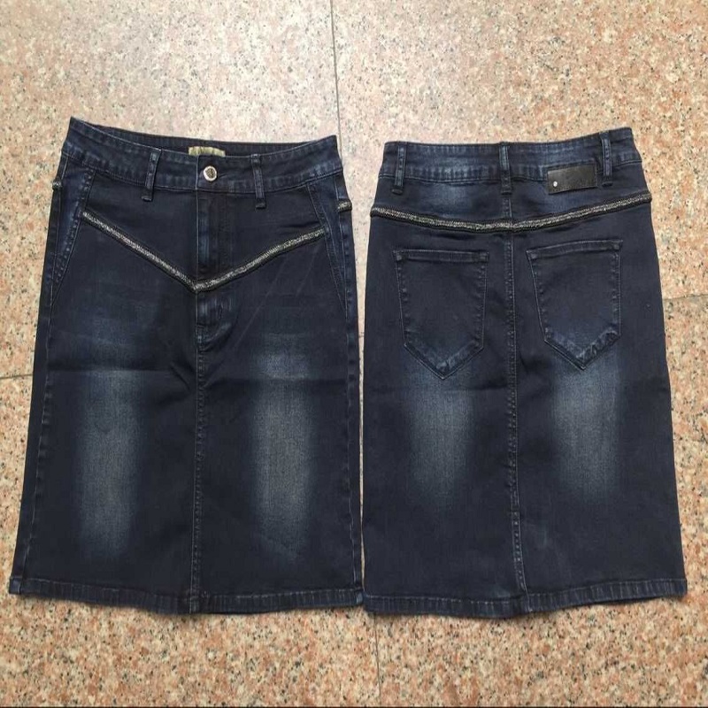 ασημί μεταλλική διακόσμηση dk.blue μίνι φούστα WS10115