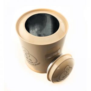 Προσαρμοσμένο αεροστεγές κουτί στρογγυλής τσαγιού με διπλό καπάκι