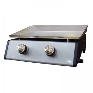 Φορητό εξωτερικό χυτοσίδηρο σχιστόλιθο αερίου plancha 2 καυστήρες