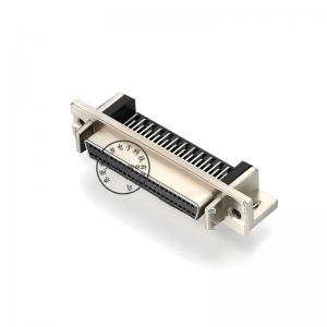 Εργοστάσιο χονδρικής SCSI 50 pin DB συνδετήρα θηλυκό κράμα ψευδαργύρου δικαίωμα γωνία