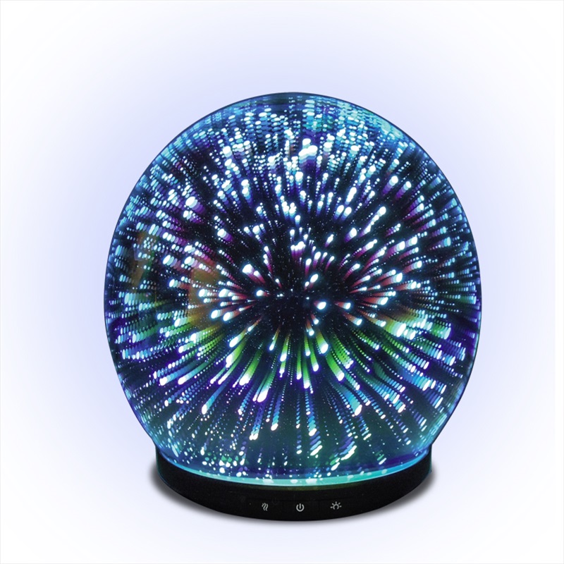Μπάλες σε σχήμα ουράνιου τόξου 3D γυαλί πυροτεχνήματα υπερήχων ηλεκτρονικό διαχύτη αρώματος