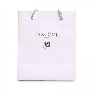 ματ πλαστικοποιημένες χάρτινες τσάντες από χαρτόνι χρυσού με λογότυπο