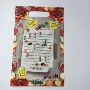 Πλήρης εκτύπωση πλαστικών σακουλών συσκευασίας αγορών με λαβή κοπής