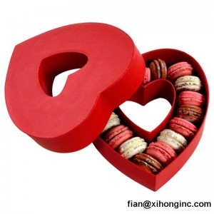 Νέο σχέδιο πολυτελείας σε σχήμα καρδιάς προσαρμοσμένο τυπωμένο κουτί από χαρτόνι σοκολάτας