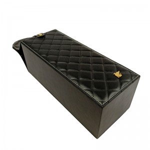 Προσαρμοσμένη λαβή φορητή συσκευασία συσκευασίας δώρου κρασιού pu