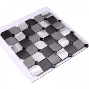 Γυαλί και Alu μωσαϊκό σπίτι πρόσοψη τοίχο πλακάκια