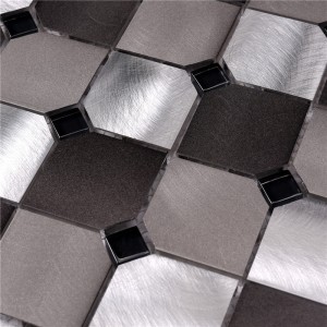 Γυαλί και Alu μωσαϊκό σπίτι πρόσοψη τοίχο πλακάκια