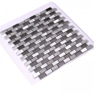Βούρτσα 15 * 30 Αλουμινίου Metal Backsplash Πλακάκια Σχεδιασμός για κουζίνα