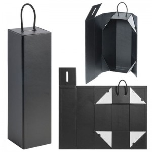 Πολυτελή έθιμο χαρτόνι πτυσσόμενα κουτιά δώρου κρασιού χονδρικής