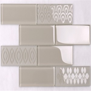 Πάγος crackle σπασμένα αραμπέσκου κυματιστές πλακίδια γυαλί πλακάκια