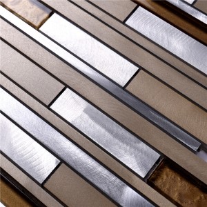 HLC40 3D Golden Επιλέξτε γυαλί και αλουμινίου μωσαϊκό Εσωτερικών σαλόνια Διακοσμητικά Σχεδιασμός Τοίχου και Δαπέδου Πλακάκια