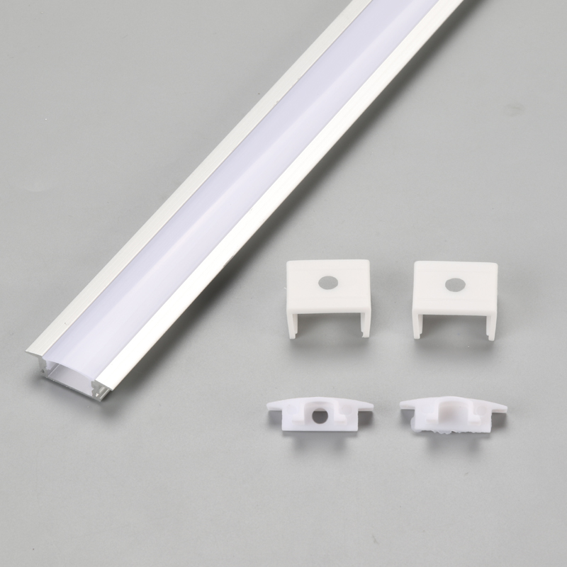 Προφίλ LED εξώθησης αλουμινίου για εγκάρσια γραμμική θήκη φωτισμού με γαλακτώδη / παγωμένο διαχύτη