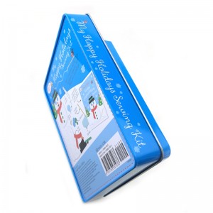 Νέο σχέδιο μικρό ορθογώνιο κουτί δώρου Χριστουγέννων με παράθυρο