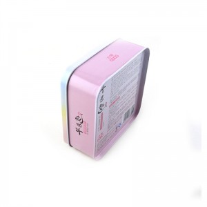 Προσαρμοσμένο τυπωμένο μικρό τετράγωνο καλλυντικό κασσίτερο για σκιά ματιών