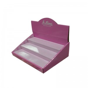 Προσαρμοσμένη εμφάνιση καλλυντικών χαρτιού POS POP Κυματοειδές χαρτόνι με πάγκο για καλλυντικά