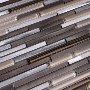 HLC46 Glass Mix Alu μπανιέρα πλακάκι μωσαϊκό για διακόσμηση στο σπίτι