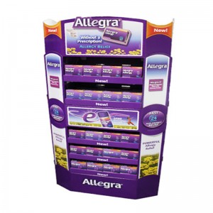 Προσαρμοσμένο περίπτερο εμφάνισης προϊόντων χαρτονιού, Κυματοειδής θήκη επένδυσης δαπέδου σε χαρτοκιβώτιο, Μονάδα ραφιών στάση...