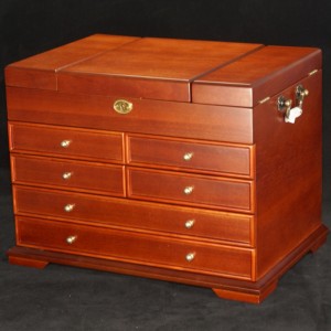 Τριπλό καπάκι ξύλινο κουτί κοσμήματα