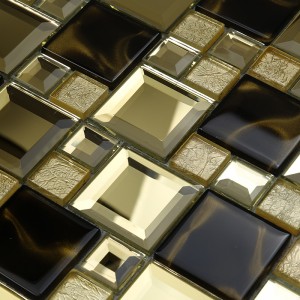 Κτίριο Υλικό τοίχο διακόσμηση γυαλιστερό χρυσό κεκλιμένο Mirror μωσαϊκό γυαλί κεραμίδι