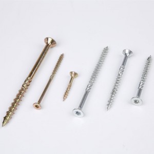 επίπεδη κεφαλή μοριοσανίδα κοχλίες ψευδαργύρου Torx Drive Type 17 σκληρυμένη άκρη