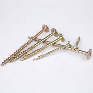 Ξύλινη κατασκευή κοχλιωτού ξύλου κεφαλής κοπής, κοίλωμα TORX, σημείο κοπής TY-17, κίτρινο ψευδάργυρο