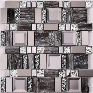 Χονδρικό αντίκα Μαροκινή Μωσαϊκό Μικτή Φύλλο Ηλεκτροπετσιωμένο γυαλί Πλακάκια Διακόσμηση τοίχου