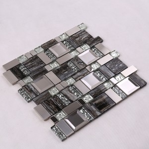 Χονδρικό αντίκα Μαροκινή Μωσαϊκό Μικτή Φύλλο Ηλεκτροπετσιωμένο γυαλί Πλακάκια Διακόσμηση τοίχου