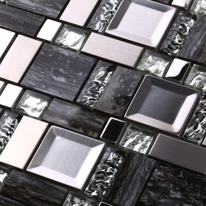 Χονδρικό αντίκα Μαροκινή Μωσαϊκό Μικτή Φύλλο Ηλεκτροπετσιωμένο γυαλί Πλακάκια Διακόσμηση τοίχου