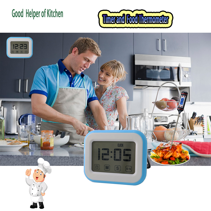 Βασική ποιότητα κουζίνας οθόνη αφής ψηφιακό χρονόμετρο ξυπνητήρι εργαλεία μαγειρέματος