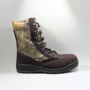 Camo Suede δερμάτινη ανώτερη αδιάβροχη μπότες κυνηγιού ανδρών