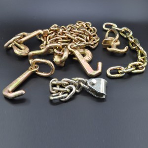 G70 Σφυρήλατο Mini J Γάντζος με Κίτρινη πλάκα με συγκολλημένο σύνδεσμο