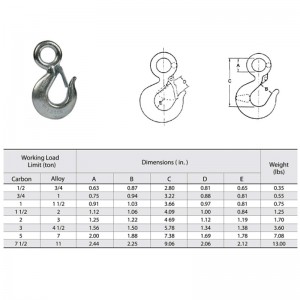320Α γάντζο ανύψωσης ματιών με λουκέτο ζωγραφισμένο