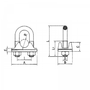 Ιταλία Τύπος Drop Σφυρήλατο σύρμα σχοινιού Clip