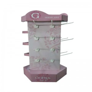Σημείο πώλησης χαρτόνι Countertop Βάση Display Hook