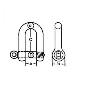 Ευρωπαϊκό τύπος γαλβανισμένο μεγάλο Dee σκοινί