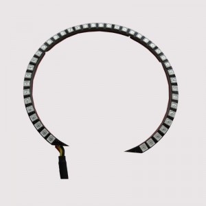 Εφαρμογή τηλεφώνου μπλε οδοντόκρεμα αυτόματο RGB οδήγησε μάτια άγγελος οδήγησε δαχτυλίδια δαχτυλίδι halo για 7 ιντσών στρογγυλό προ...