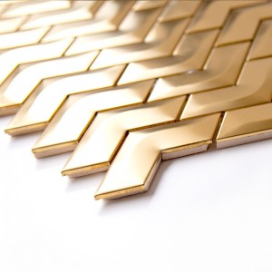 Πλακάκια από ανοξείδωτο χάλυβα Πλακάκια από ανοξείδωτο χάλυβα Ψηφιδωτά πλακάκια από μωσαϊκό για κουζίνα / μπανιέρα