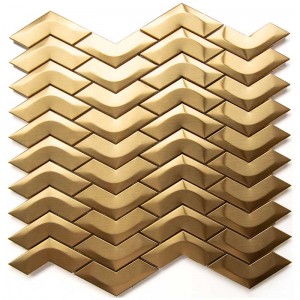 Πλακάκια από ανοξείδωτο χάλυβα Πλακάκια από ανοξείδωτο χάλυβα Ψηφιδωτά πλακάκια από μωσαϊκό για κουζίνα / μπανιέρα