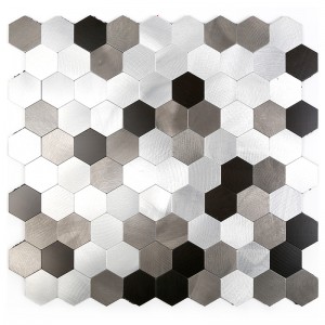 Peel και Stick Πλακάκια Metal backsplash για κουζίνα, επιφάνεια αργιλίου αλουμινίου