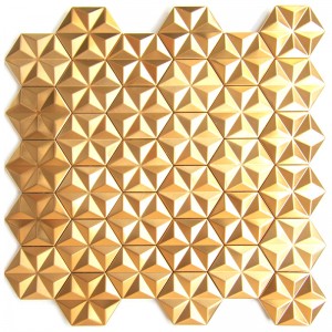 3D μωσαϊκό Hexagon από ανοξείδωτο χάλυβα για το μπάνιο κεραμιδιών και πλακάκια Backsplash Διακόσμησης