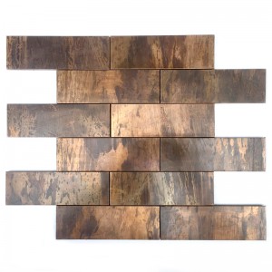 Πλακάκι μωσαϊκού Backsplash χαλκού για μπάνιο και διακόσμηση
