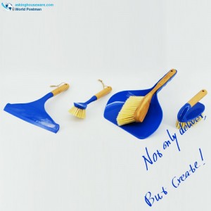 Akbrand Οικιακές Μπαμπού Χειρολαβές Βούρτσες Καθαρισμού 4 σε 1 σε βαθύ μπλε χρώμα