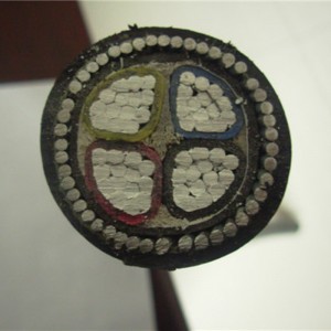 600v αλουμινίου θωρακισμένο καλώδιο Swa καλώδιο Hdpe μπουφάν 150 Mm 4 πυρήνα θωρακισμένο καλώδιο