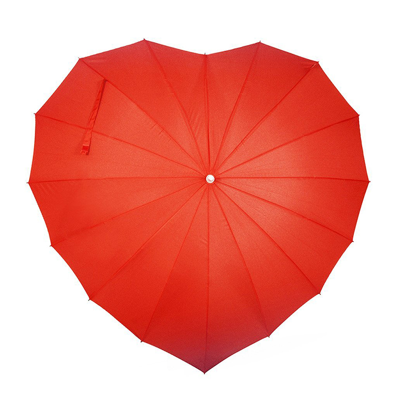Χειροποίητη ανοιχτή ομπρέλα σε σχήμα καρδιάς Ομπρέλα άξονα αλουμινίου